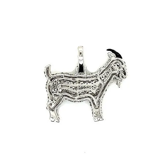 10k Yellow Gold & Diamonds 2ct Iced Out Goat Pendant - SP17639A