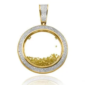 10KY 1.65CTW YELLOW AND WHITE DIAMOND MEDALLION WI