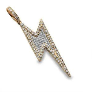 10KY 3.60CTW DIAMOND LIGHTNING BOLT PENDANT