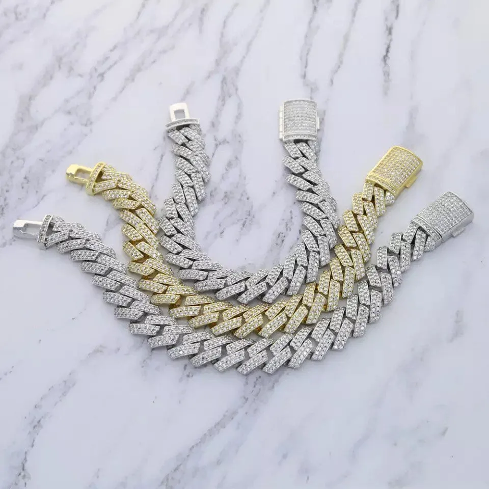 12mm cuban link bracelet ,men cuban bracelet, 12mm width micro pave two row cubic zirconia Cuban link chain iced out bling 5A cz hip hop