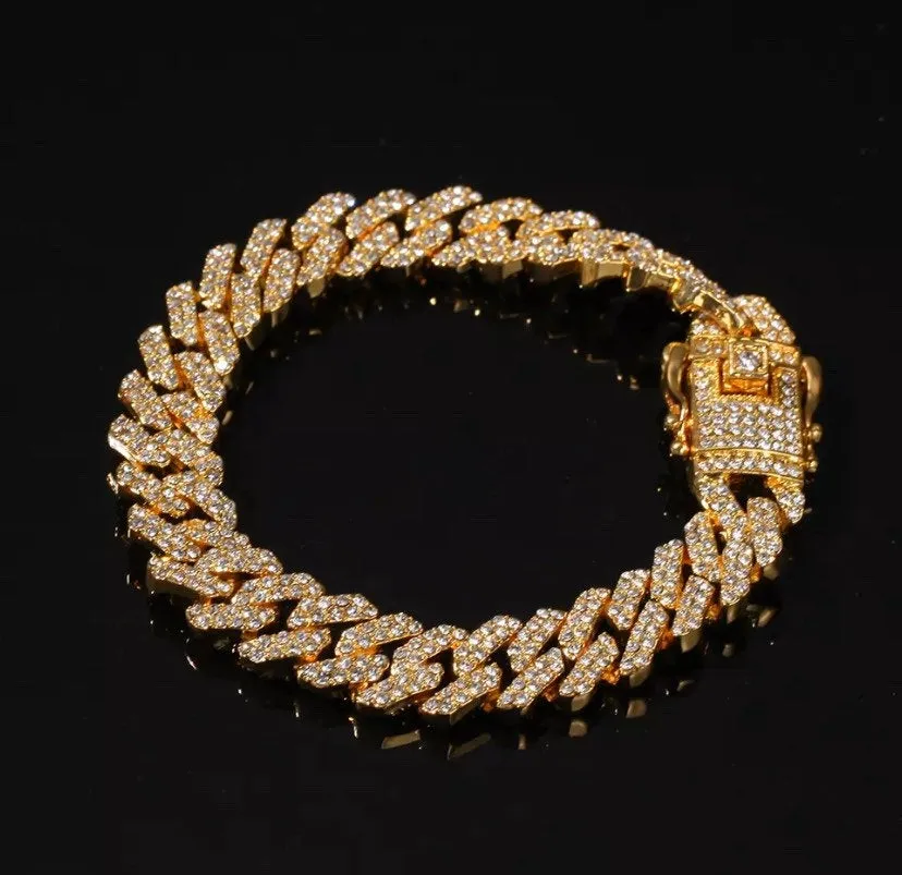 12mm  s link cuban bracelet,Rose Gold Color Cuban Link Bracelet S-Link Miami 12mm Rose Gold Cuban Bracelet