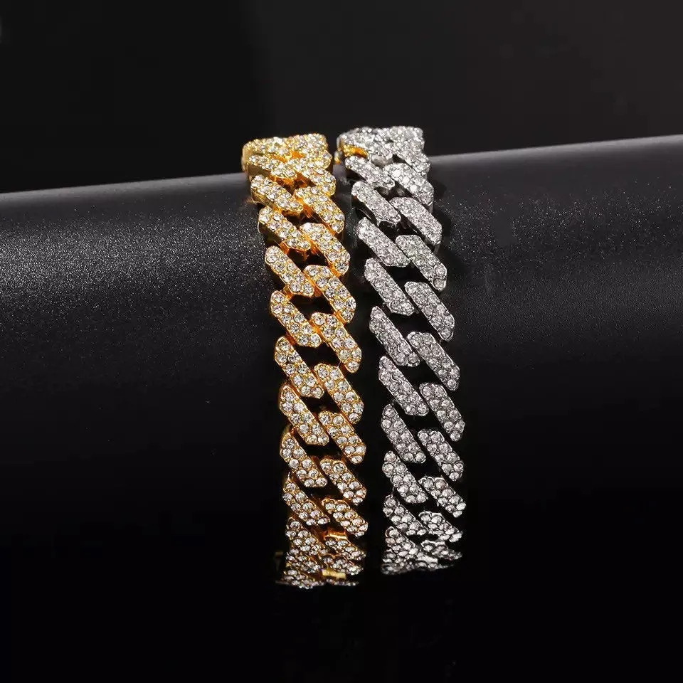 12mm  s link cuban bracelet,Rose Gold Color Cuban Link Bracelet S-Link Miami 12mm Rose Gold Cuban Bracelet