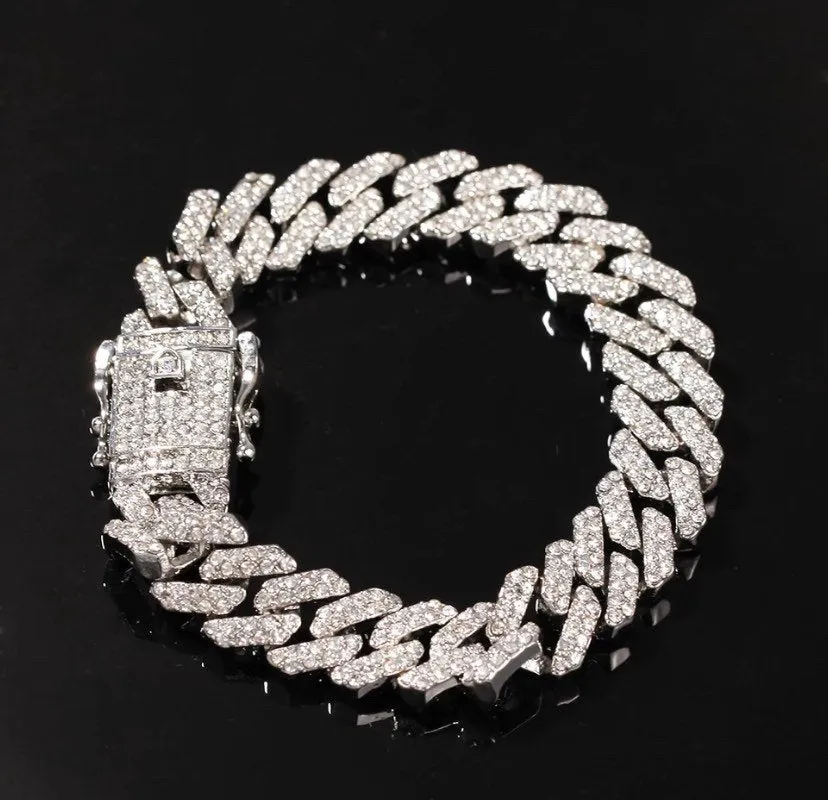 12mm  s link cuban bracelet,Rose Gold Color Cuban Link Bracelet S-Link Miami 12mm Rose Gold Cuban Bracelet