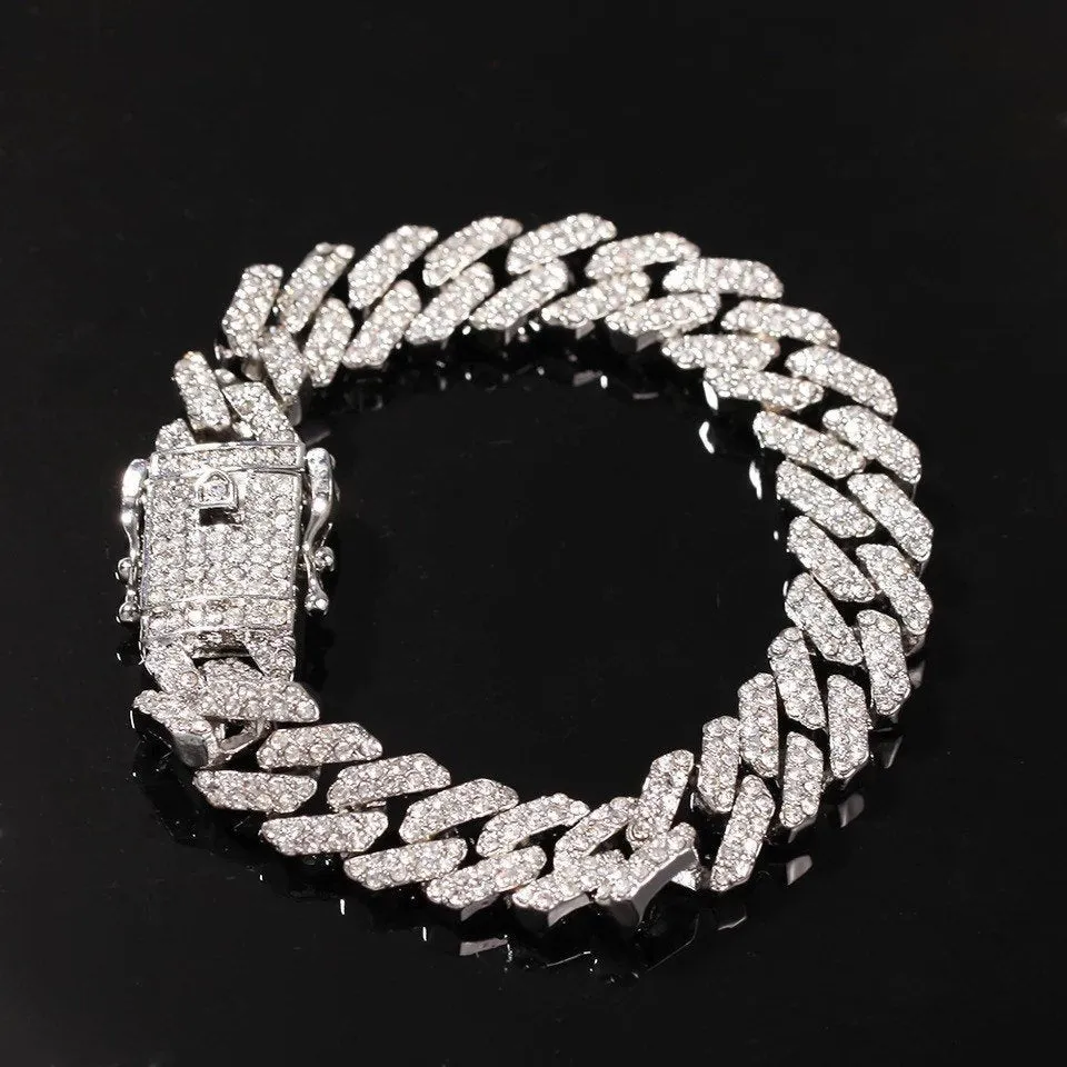 12mm  s link cuban bracelet,Rose Gold Color Cuban Link Bracelet S-Link Miami 12mm Rose Gold Cuban Bracelet