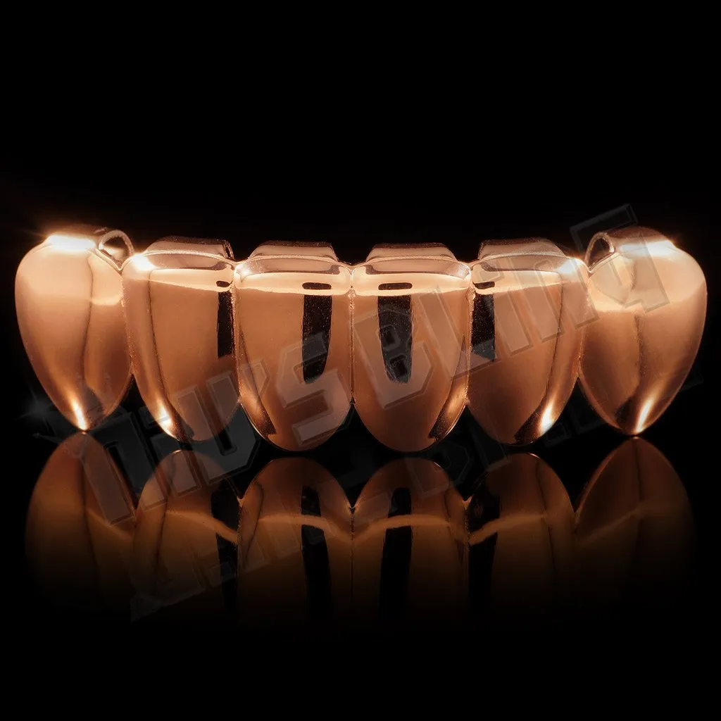 18K Rose Gold Plated Stainless Steel 8 Tooth Grillz