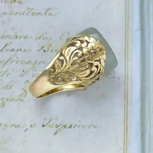 19th Century Gold & Chalcedony Intaglio Ring