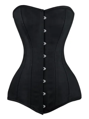 26 Steel Boned Cotton Long Torso Hourglass Body Shaper Corset