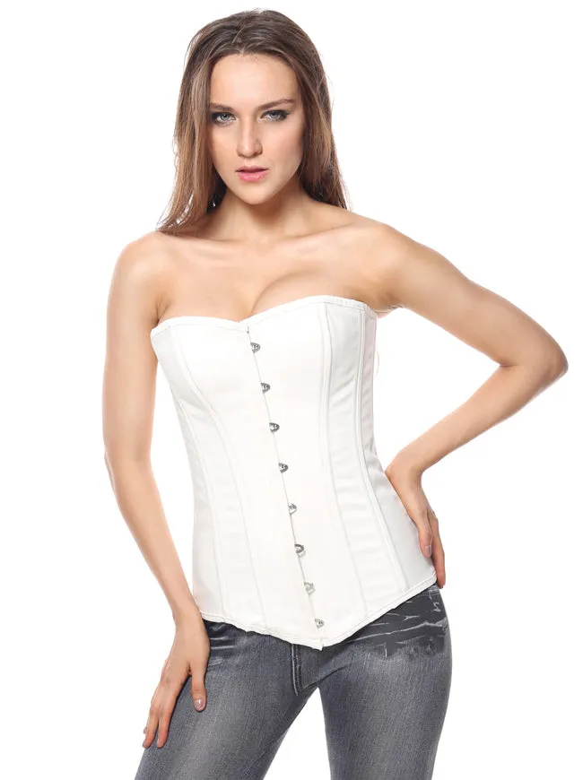 26 Steel Boned Cotton Long Torso Hourglass Body Shaper Corset