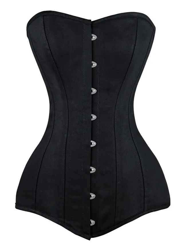 26 Steel Boned Cotton Long Torso Hourglass Body Shaper Corset
