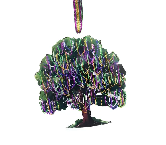 Acrylic Mardi Gras Bead Tree Ornament