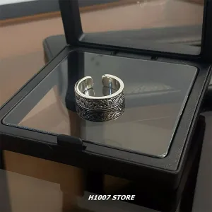 Adjustable Dragon Pattern Hip-hop Ring