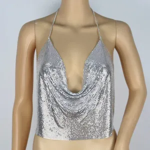 All Chained Up Glitz Top (Silver)