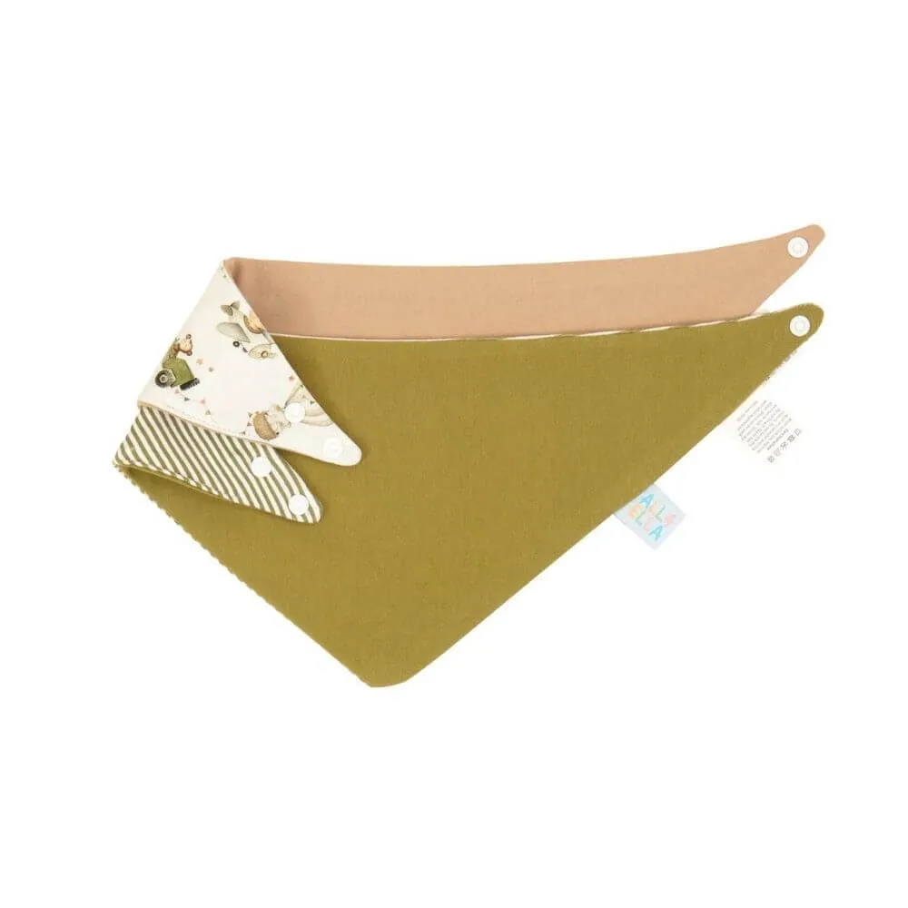 All4Ella Bandana Bib Set, Monkey Carnival