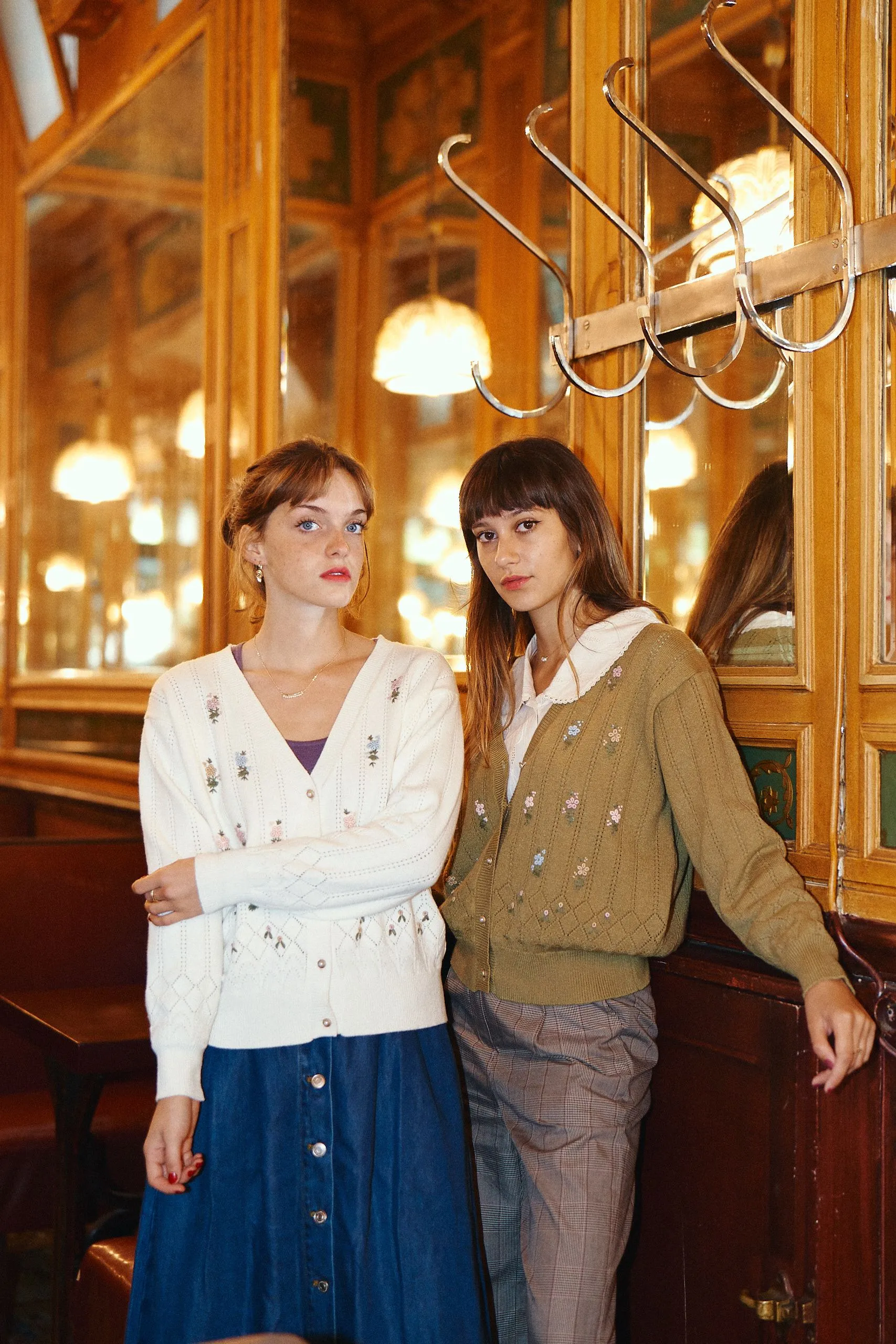 Ally Floral Handmade Embroidery Creamy White Knit Cardigan
