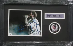 American Hip-Hop Artist Post Malone Hand Signed Autographed 8x10 Photo Framed & Matted with JSA COA