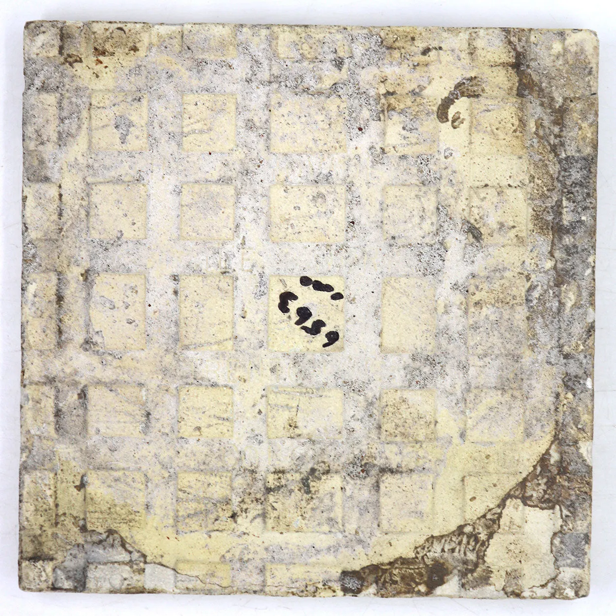 American Providential Tile Works Pottery Brown Floral Foliate Tile