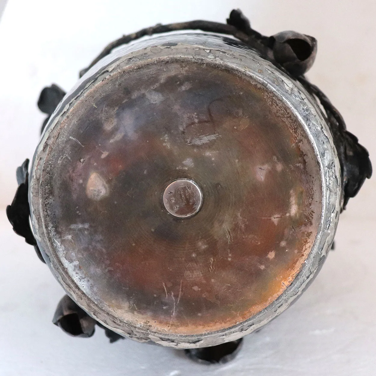 American Rogers Smith & Co. Aesthetic Movement Hammered Silverplate Vase