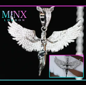 Angel Pendant | Diamond Angel Pendant | Winged Goddess Pendant