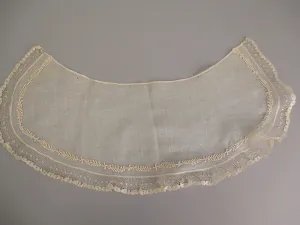 Antique Victorian Ayreshire lace collar handmade PRE CIVIL WAR