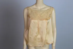 Antique Victorian chemise corset cover silk and lace