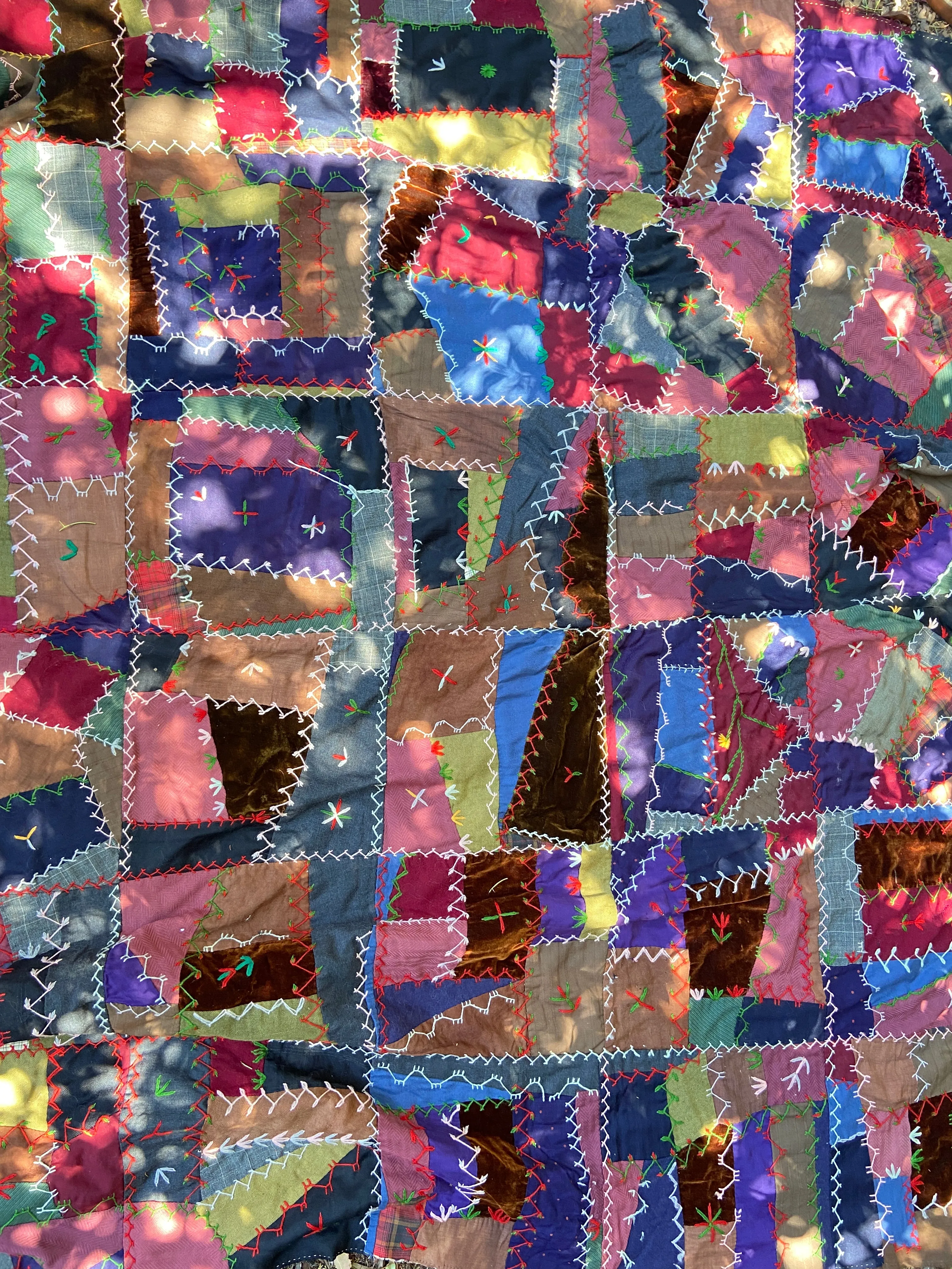 Antique Victorian Crazy Quilt Top