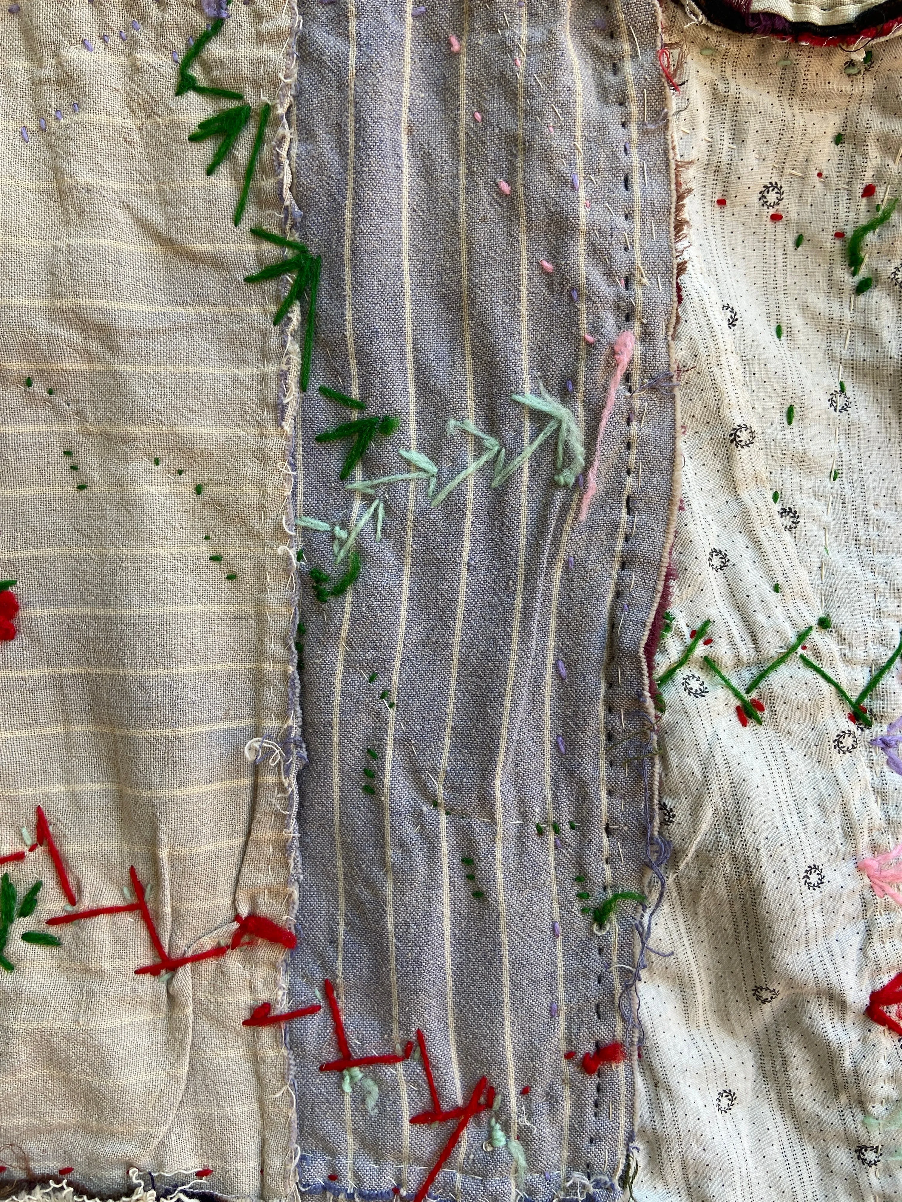 Antique Victorian Crazy Quilt Top