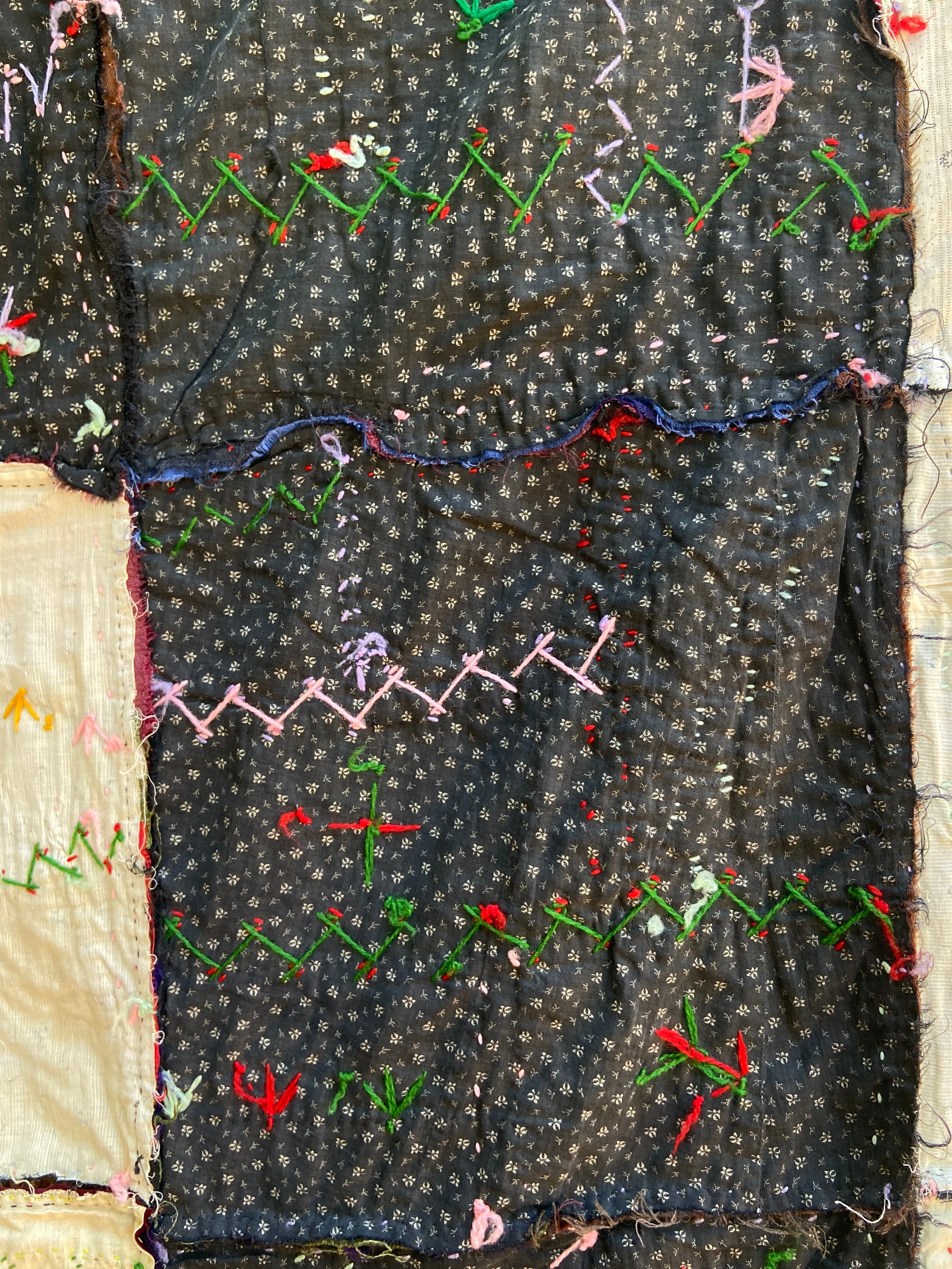 Antique Victorian Crazy Quilt Top