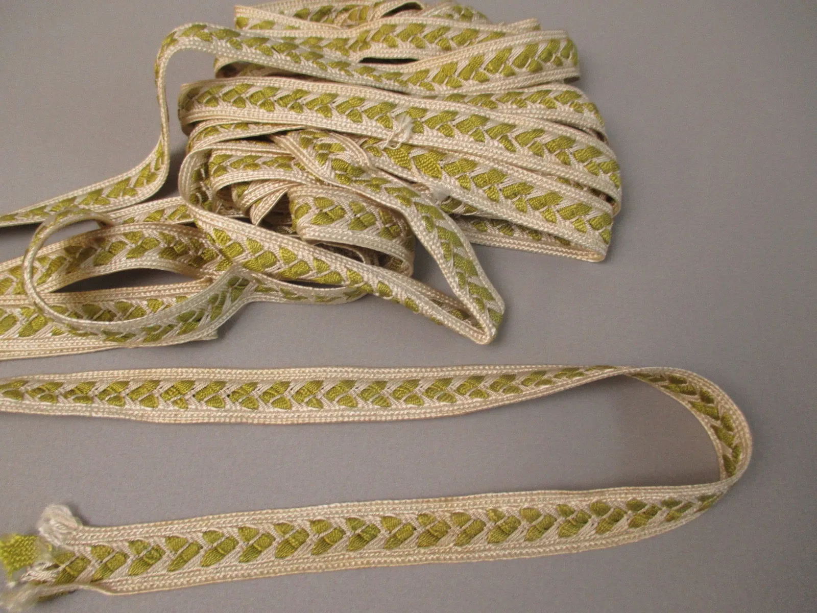 Antique Victorian Embroidered Braid Trim