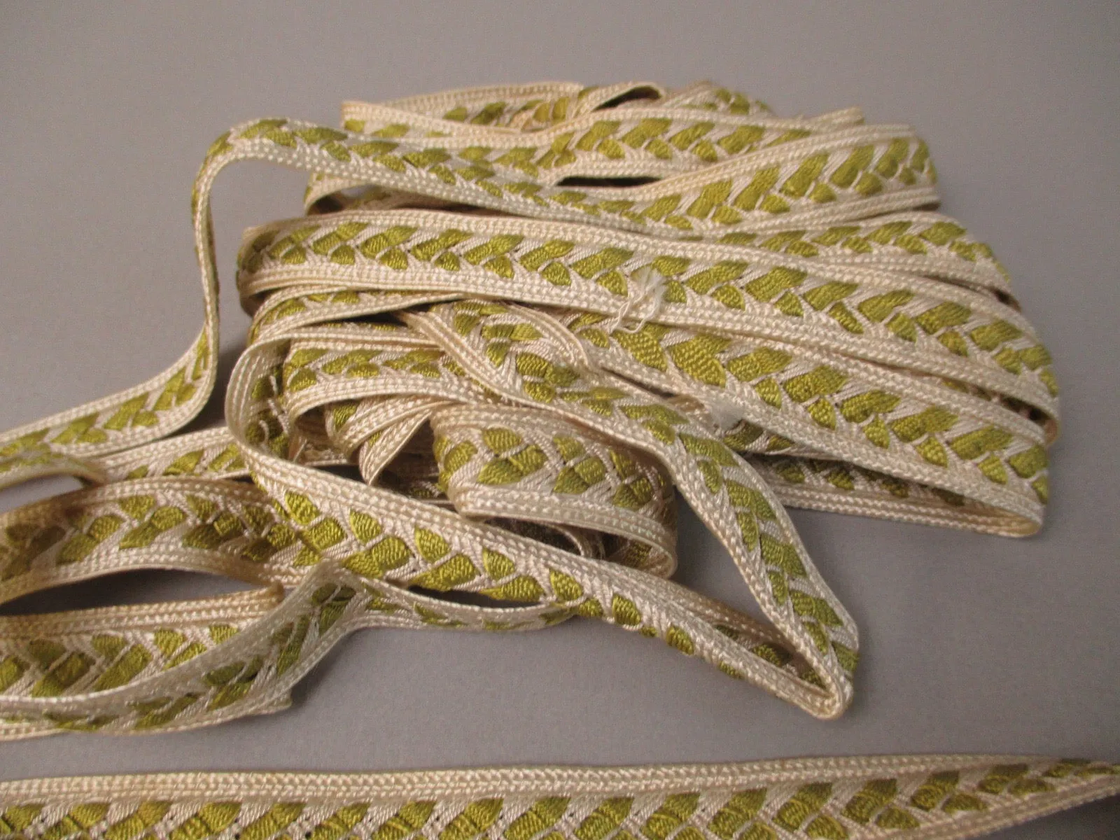 Antique Victorian Embroidered Braid Trim