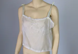 Antique Victorian embroidered chemise corset cover