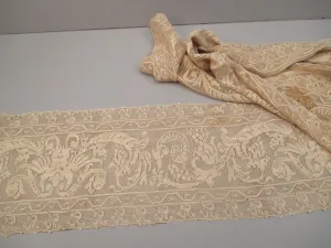 Antique Victorian Filet Lace Runner