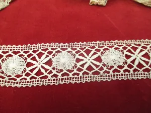 Antique Victorian handmade Cluny lace yardage