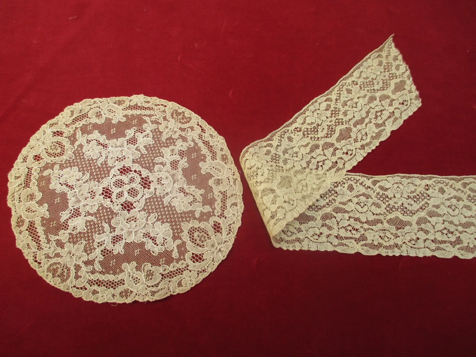 Antique Victorian Lace Pieces set of 2