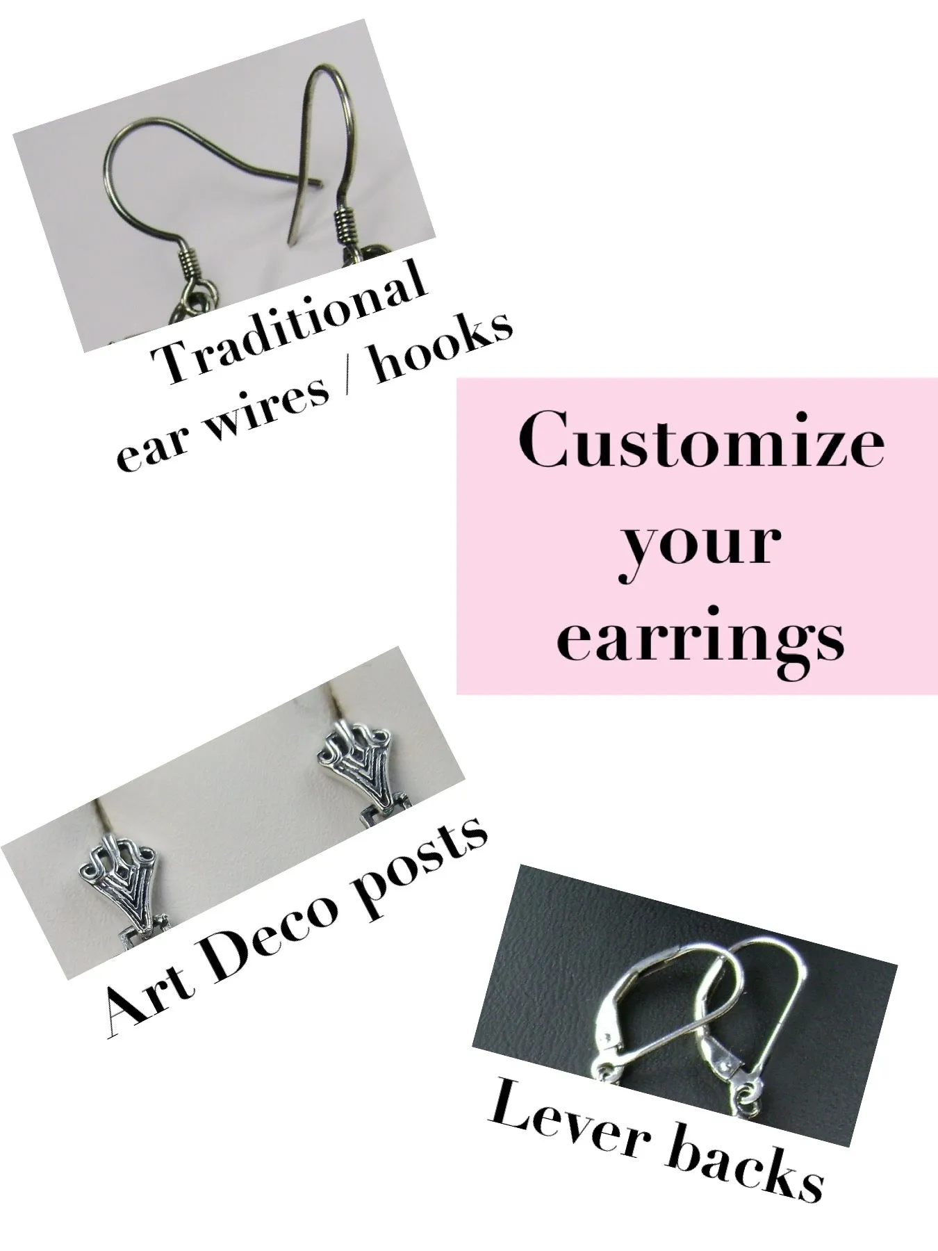 Aquamarine Earrings, Short Festoon Filigree, Victorian Jewelry #E8z