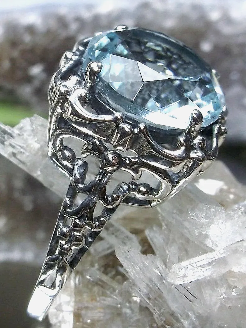 Aquamarine Victorian Ring #D103