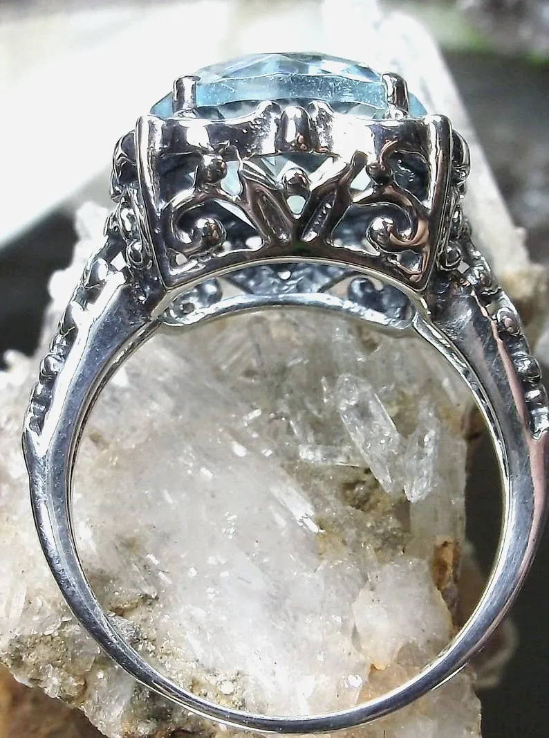 Aquamarine Victorian Ring #D103
