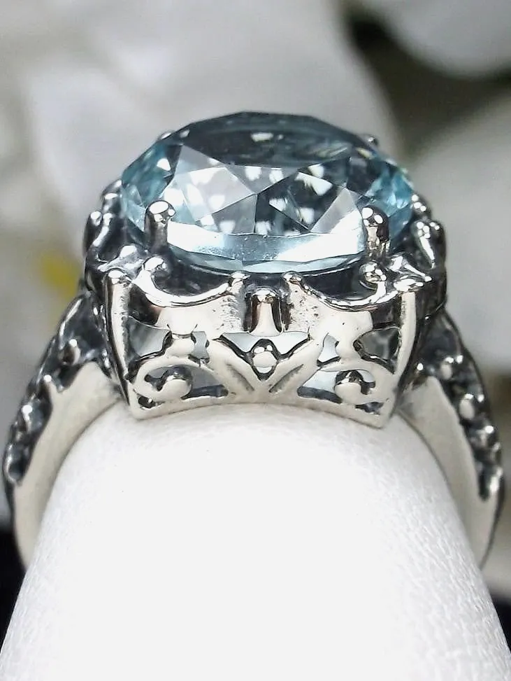 Aquamarine Victorian Ring #D103