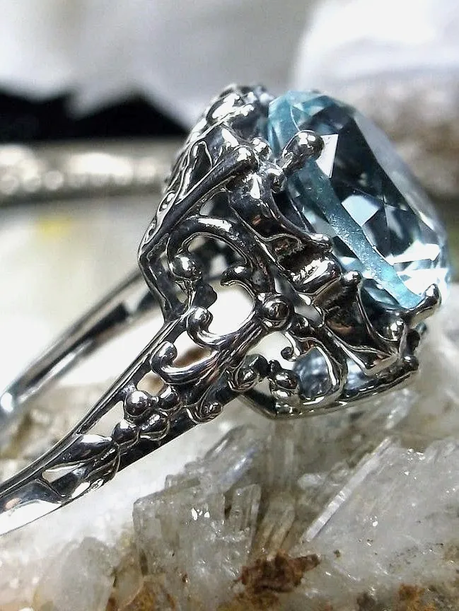 Aquamarine Victorian Ring #D103