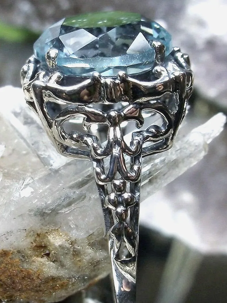 Aquamarine Victorian Ring #D103