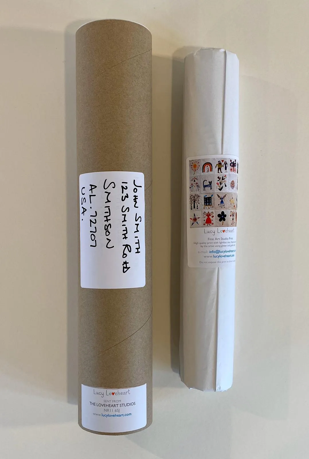 Art Print in a Tube | Bluebell Cottage | Lucy Loveheart