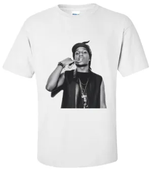 ASAP ROCKY Black and White T Shirt