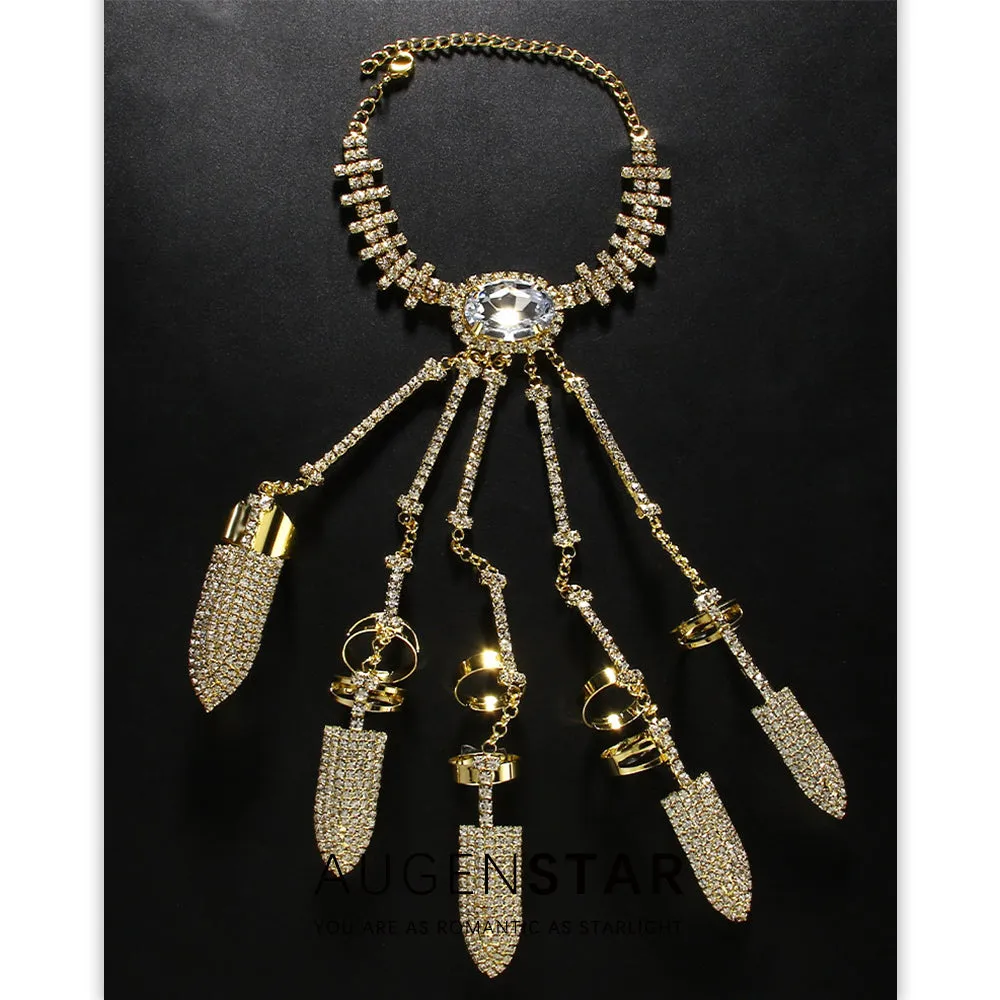 ASR | Hip Hop Rhinestone Mittens Bracelet