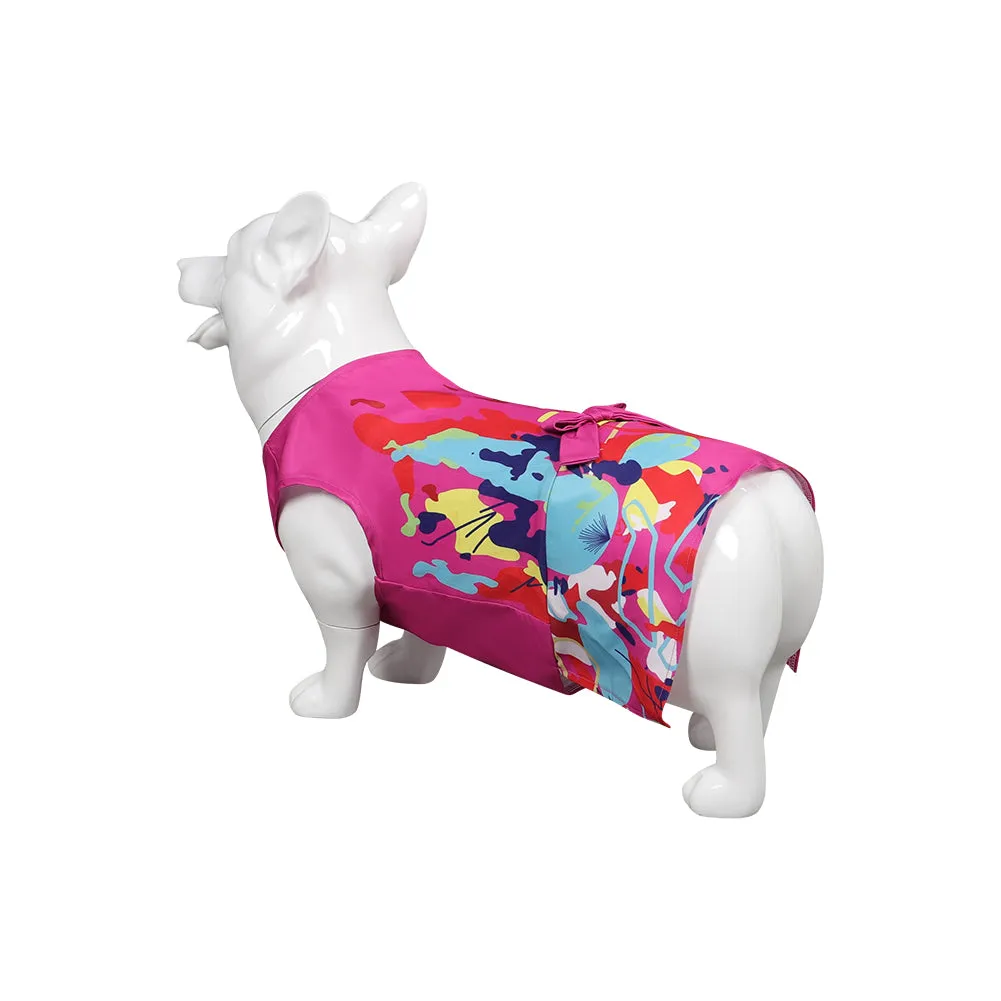 Barbie 2023 Pet Dog Pink Graffiti Print Dress Cosplay Halloween Carnival