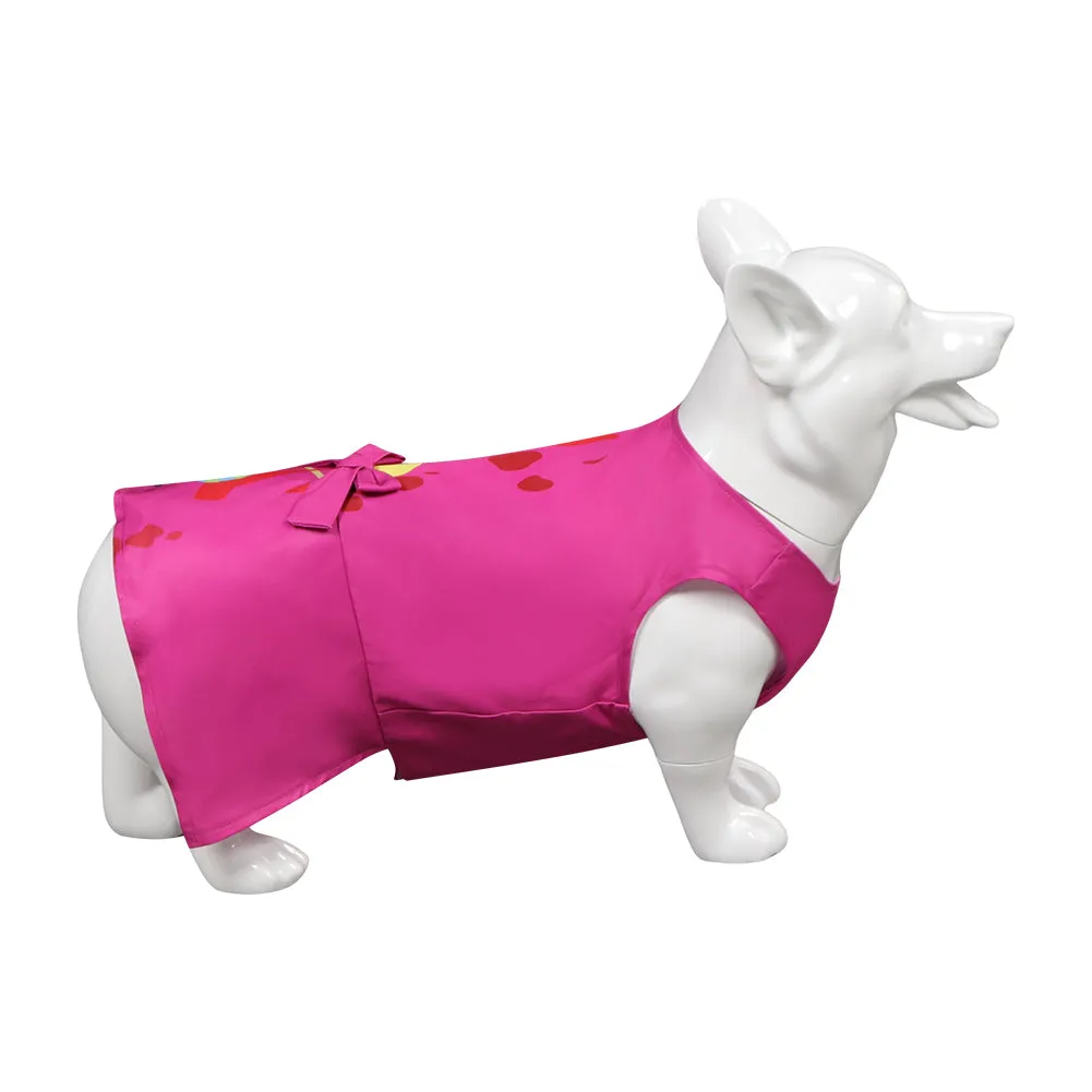 Barbie 2023 Pet Dog Pink Graffiti Print Dress Cosplay Halloween Carnival
