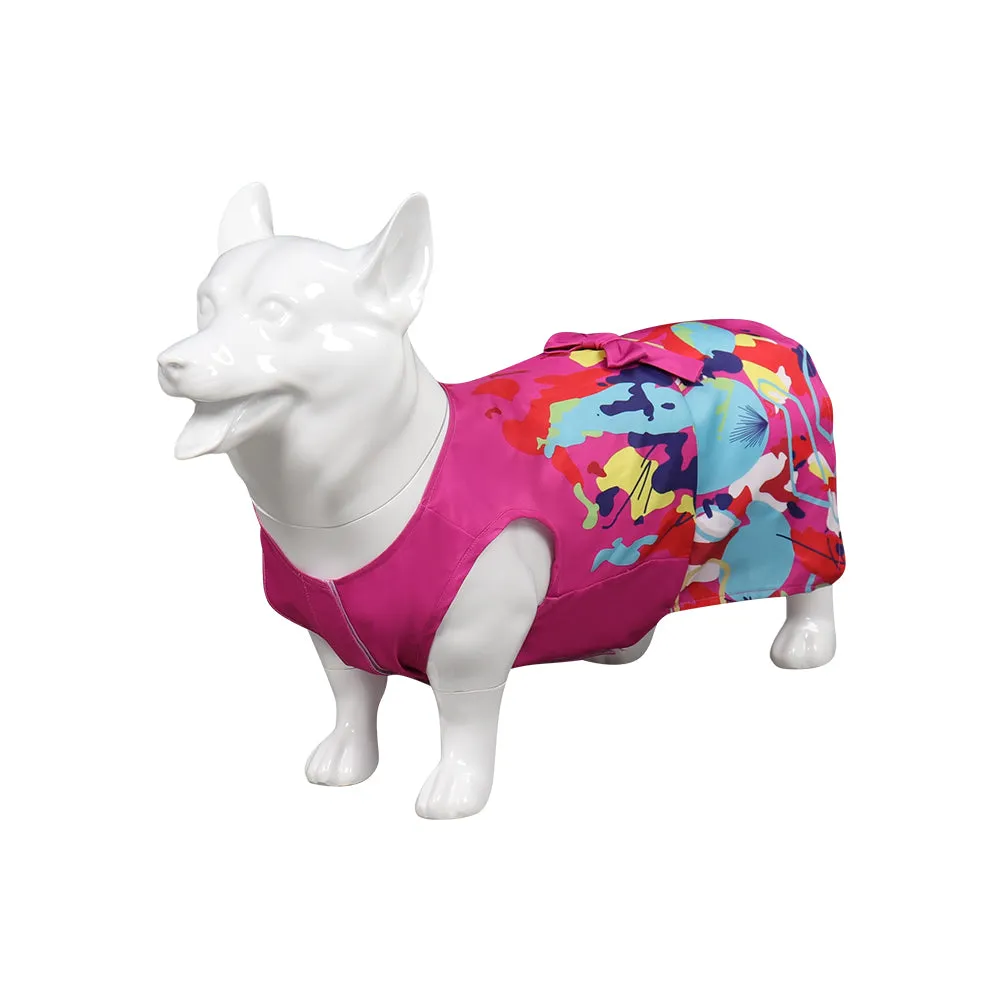 Barbie 2023 Pet Dog Pink Graffiti Print Dress Cosplay Halloween Carnival