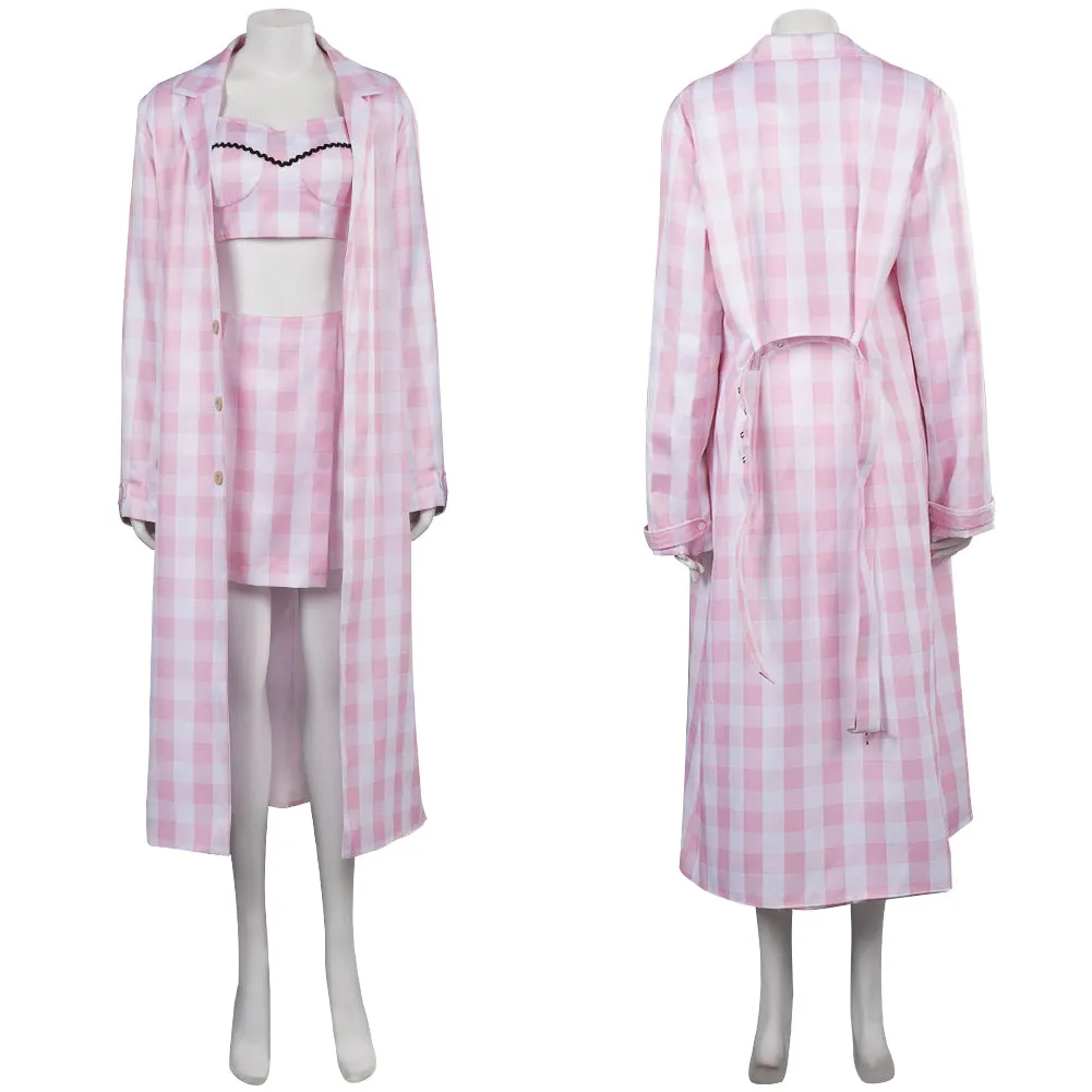 Barbie Margot Robbie Print Dress Cosplay Costume Halloween Carnival Suit