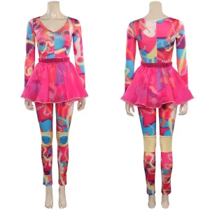 Barbie Original Design Print Colorful Jumpsuit Cosplay Costume Halloween Carnival Suit