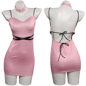 Barbie Original Design Print Dress Cosplay Costume Halloween Carnival Suit