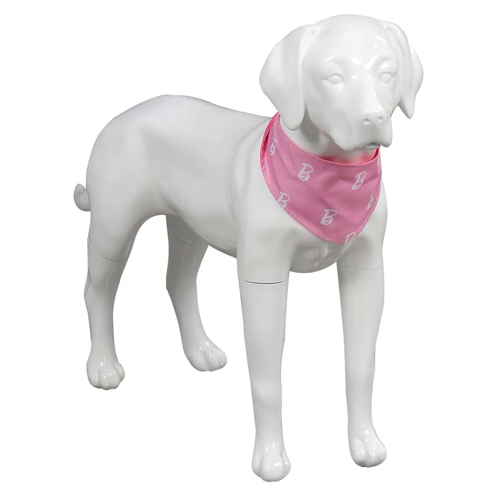 Barbie Pet Dog Pink Love Print Scarf Cosplay Costume Halloween Carnival Suit