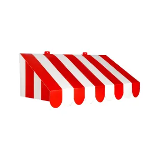 Beistle 3-D Red & White Awning Wall Decoration - Party Supply Decoration for Circus